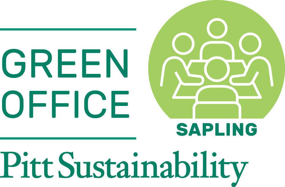 Sapling level Green Office designation from Pitt Sustainability